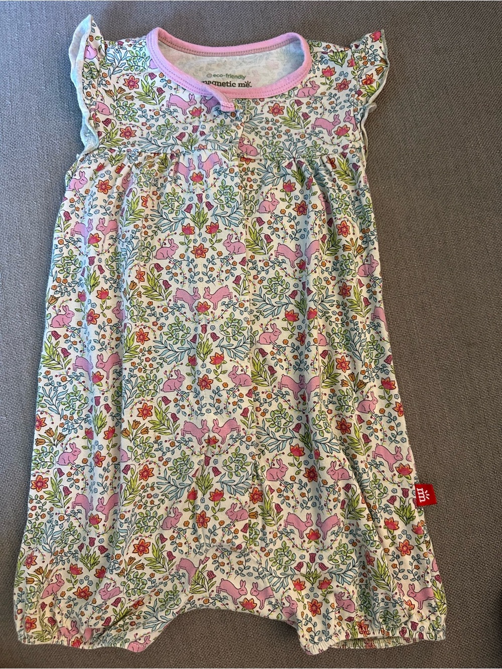 Magnetic me romper with bunnies
